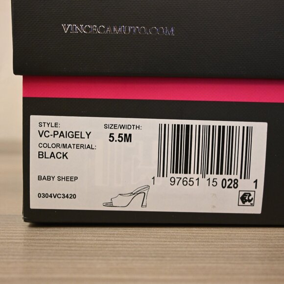 Vince Camuto Black Heeled Mules - Picture 5 of 5